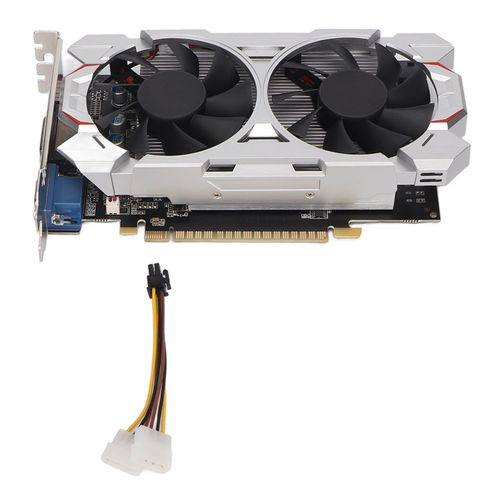 Carte graphique de jeu 2GB GDDR5 128BIT 1072MHz GPU horloge double ventilateur carte graphique de bureau pour châssis d'ordinateur GTX750Ti 2G D5