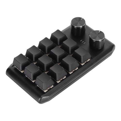 Mini clavier personnalisé 12 touches mécaniques 2 boutons programmables interrupteur rouge programmation clavier macro pour PC de jeu multimédia sans fil BT (batterie intégrée incluse)