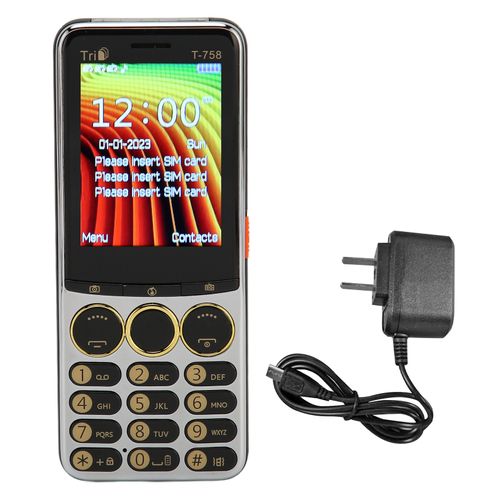 T 758 Gsm TéLéPhone Portable DéBloqué éCran 2,8 Pouces Batterie 3200 Mah Gros Bouton TéLéPhone Portable Haut Volume Pour Personnes âGéEs 100-240 V Noir Prise AméRicaine