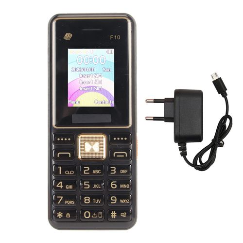 F10 TéLéPhone Portable DéBloqué éCran 1,8 Pouces Batterie 3600 Mah Gros Bouton Grande Police Volume Fort TéLéPhone Portable Pour Personnes âGéEs 100-240 V Noir Prise Ue