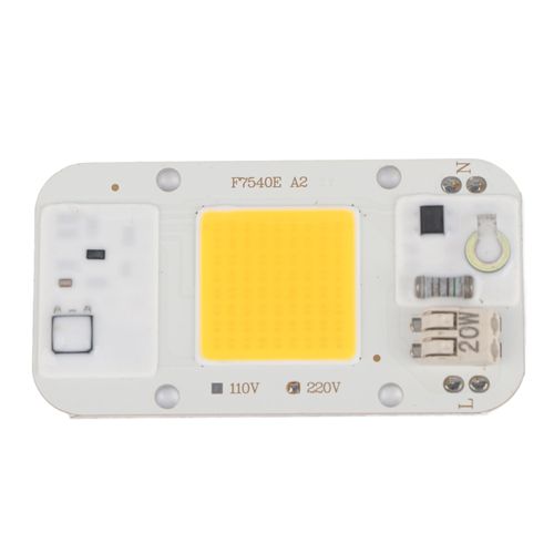 Panneau De Lampe à Puce Led Cob 20 W/30 W/50 W 220 V, LumièRe Blanche Chaude Sans Soudure, Spectre Complet (LumièRe Chaude 20 W)