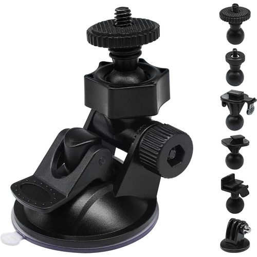 Support de caméra à ventouse iSportgo S30 avec 10 joints pour Rexing, Z-Edge, Old Shark, KDLINKS, Falcon Zero, Transcend, Vantrue, GoPro Hero et la plupart des caméras GPS DVR