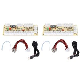 ContrôLeur De Jeu D'arcade Encodeur Usb ZéRo Retard Usb Vers Bouton Joystick Pour Pc Pour Mame Pour Raspberry Pi Retroqm070913 (Double)