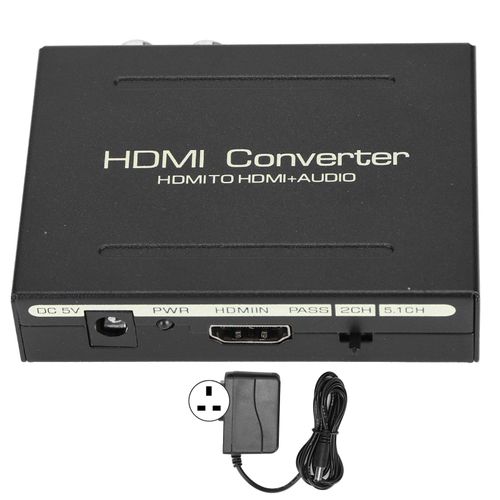 Extracteur Audio HDMI vers HDMI SPDIF optique pour adaptateur Audio RCA L/R prise 100-240VUK
