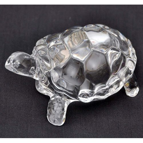 Fengshui Vastu Original Tortue en Cristal Transparent pour la Paix et la prospérité, Cristal, Claire, (3 inch)