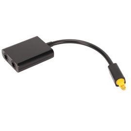 Répartiteur de câble optique 1 en 2 sorties, son Surround, câble de son à Fiber optique numérique pour lecteur DVD CD, amplificateur d'ordinateur noir
