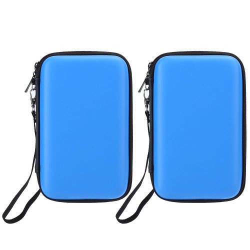 2 PièCes Eva Emballage Rigide De Protection Sac De Rangement Portable Pour Nintendo 3ds Xl Console De Jeu Bleu