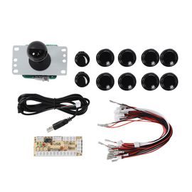 Cy-822a Bricolage Bouton De Jeu D'arcade Et Joystick Ensemble à Bascule Unique Pour Machine De Jeu Pc Raspberry Pi Noir