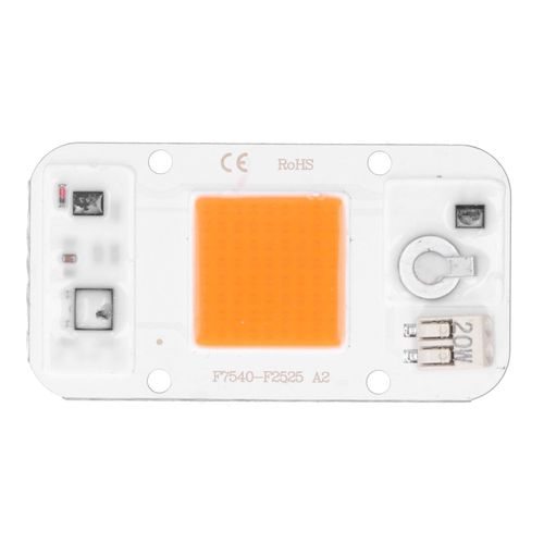 Panneau De Lampe à Puce Led Cob 20 W/30 W/50 W 220 V, LumièRe Blanche Chaude Sans Soudure, Spectre Complet (Spectre Complet 20 W)