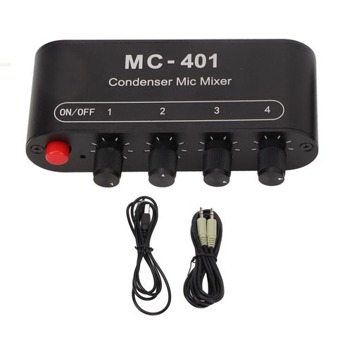 MéLangeur De Micro 4 En 1, StéRéO 3.5mm, Petit MéLangeur De Microphone à Condensateur Portable, Extension Pour Casque, Haut-Parleur Pc