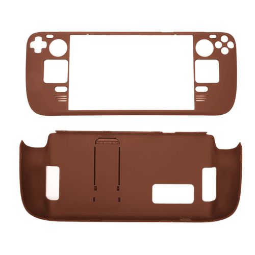 éTui Avec BéQuille Pour Steam Deck, Mains Libres, Protection ComplèTe, Anti-Empreintes Digitales, éTui De Protection Pour Steam Deck, Café Marron