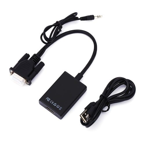 Convertisseur D'adaptateur De CâBle Audio VidéO 1080p Hd Vga Vers Hdmi Avec CâBle Usb Pour Ordinateur Pc