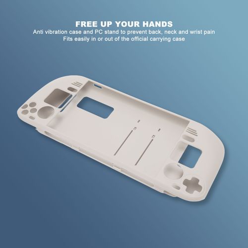 éTui Avec BéQuille Pour Steam Deck Mains Libres Protection ComplèTe Anti-Empreintes Digitales éTui De Protection Pour Steam Deck En CéRamique Blanc