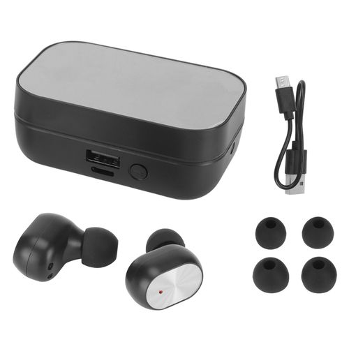 Écouteurs Bluetooth traducteur 144 langues HiFi stéréo sans fil traduction écouteur avec affichage numérique lampe de poche noir