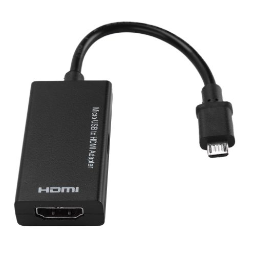 Adaptateur Micro USB vers HDMI 1080P, son stéréo à 8 canaux, adaptateur vidéo HDMI à 5 broches pour Android