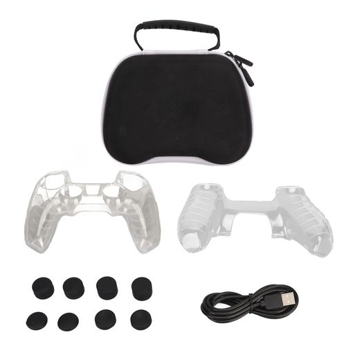 éTui De Transport Pour Manette De Jeu 11 En 1, Avec Coque De Protection, Manchon De Pouce, CâBle De DonnéEs Pour Manette Ps5