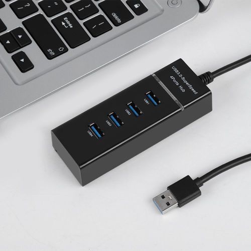 Station De Chargement Hub Usb3.0 à 4 Ports, Adaptateur Hub De Charge 5gbps Pour TéLéPhone/Tablette/Pc/Windows