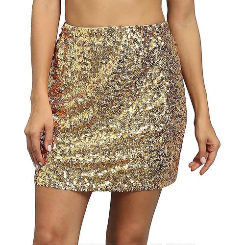Femmes Sequin Mini Jupe Étincelle Stretchy Bodycon Party Club Jupes Courtes Soirée S-2xl