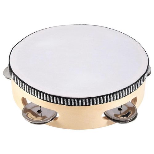 6 Pouces Aides À L¿Enseignement De L¿Éducation Préscolaire Tambourin À Main Tambourin Pour Enfants Percussion Tambourin De Danse Tambour À Main Avec 4 Cloches