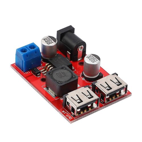 Lm2596s Double Usb Dc-Dc 9v 12v 24v 36v À 5v 3a Buck Converter Board Chargeur De Voiture Module D¿Alimentation Solaire