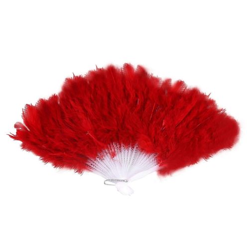 Éventail De Dames Des Années 1920 Burlesque Déguisement Accessoire De Costume - Rouge