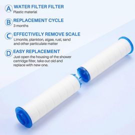 Filtre de douche de remplacement 10Pcs pour l¿eau dure - Filtre à eau de douche à haut rendement pour éliminer le chlore