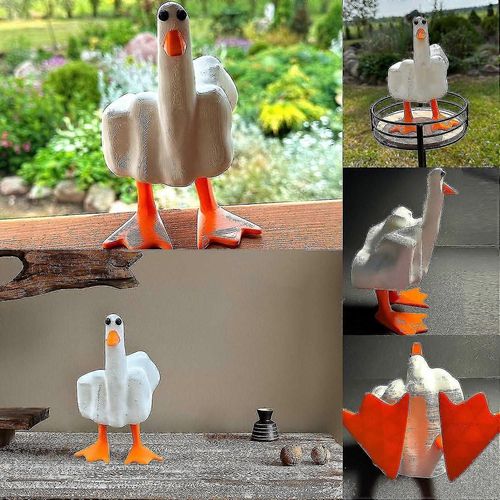Drôle de petit canard en résine Figurine ornement décor - PR