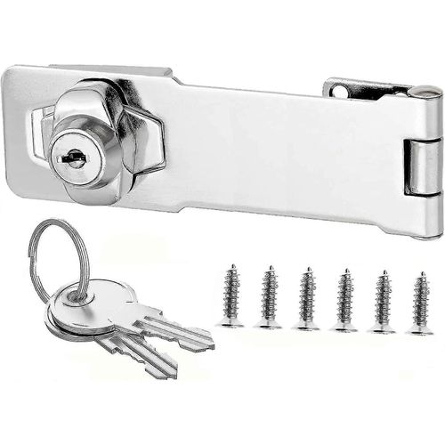 Serrure de moraillon cadenas porte loquet serrure de porte serrure pour armoire meuble boîte aux lettres placard avec des clés similaires, 3 pouces - DD