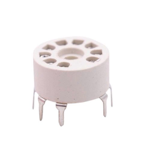 10pcs Pcb Montage En Plastique 9 Broches Tube À Vide Douille Pour 12ax7 12at7 12au7 El84 6n1 Ecc82 Ecc83 Hifi Audio Tube Amp Argent