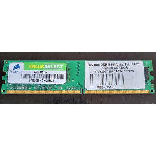 RAM Corsair 1 Go DDR-2 667MHz CL 5-5-5-15