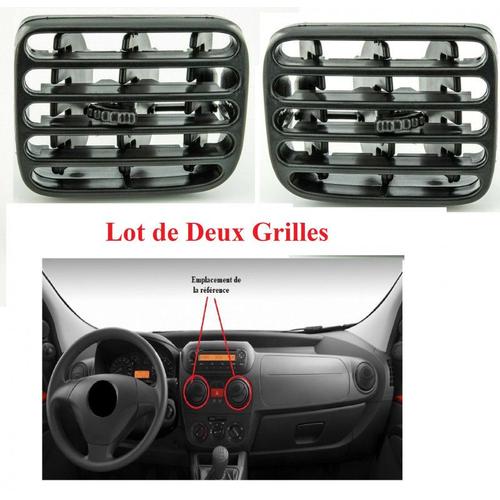 Deux Grilles De Ventilations Habitacle Centrales Noires - Renault Clio 1.4 16v 09/1998-05/2005