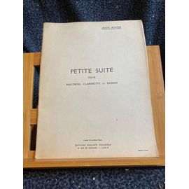 Jean Rivier Petite Suite Hautbois Clarinette Basson Matériel Partition Fougères