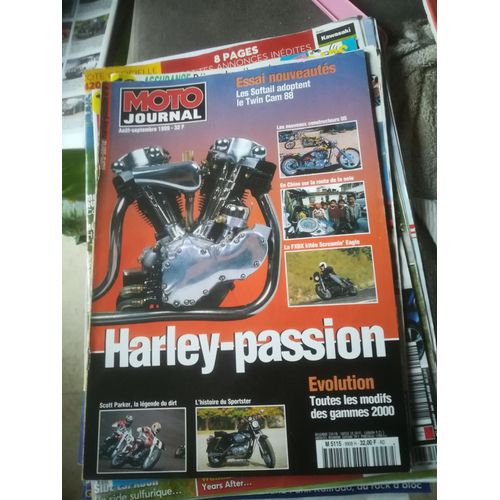 Moto Journal Hors Serie 9908 De 1999 Gamme Softail,Fxdx 1550 Raven,Electra Glide Standard,Sportster,Parker