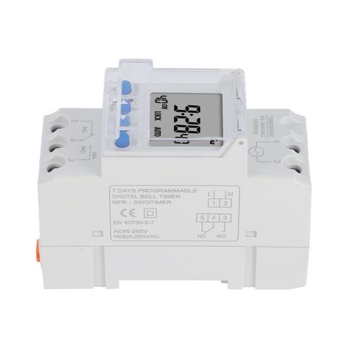 Minuterie électronique Programmable, temps analogique intelligent, montage sur Rail Din, 85-265V, 16a