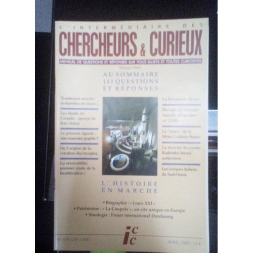 Revue L Intermédiaire Des Chercheurs Et Curieux Numéro 676 Avril 2009