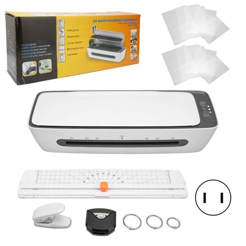 Plastifieuse Thermique 6 En 1, PréChauffage Rapide En 1 Minute, SystèMe Chaud-Froid, Machine à Plastifier 9 Pouces Avec Coin Arrondi Pour L'éCole Et Le Bureau, Prise AméRicaine 100-120v