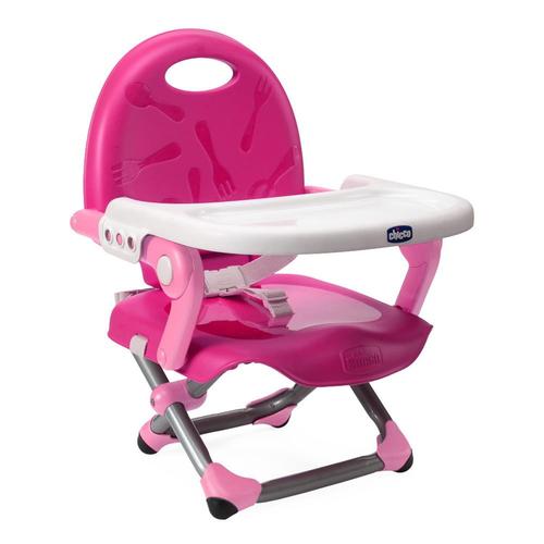 Chicco Pocket Snack Rehausseur Chaise Bébé pour Enfants de 6 mois à 3 ans  (15 kg), Chaise Haute Portable, Réglable, avec Fermeture Compacte et  Plateau Amovible - Pink