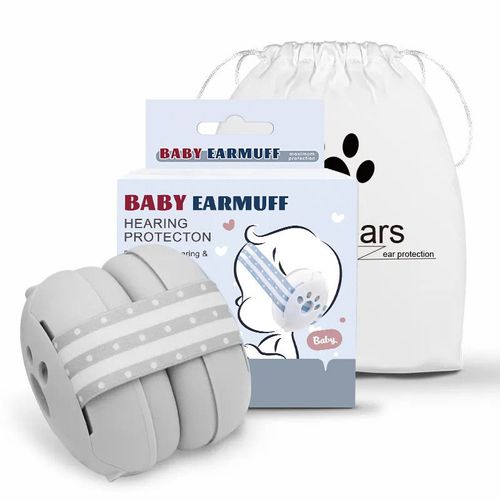 Casque Anti Bruit Bébé,Protection Auditive Pour Bébés Et Tout-Petits Jusqu'à 36 Mois - Améliore Le Sommeil Pendant Les Déplacements - Réglable Et Confortable - Gris