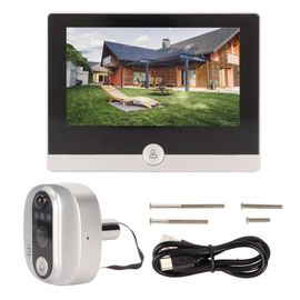 Visionneuse de porte numérique WiFi avec écran LCD 4,3 pouces 1080P pour TUYA, Vision nocturne intelligente, détection de mouvement, conversation bidirectionnelle