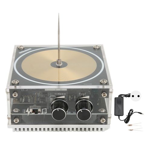 Bobine de musique, générateur de foudre de 10cm de long, haut-parleur Arc Plasma, Transmission sans fil, modèle d'expérience 100-240V, prise ue