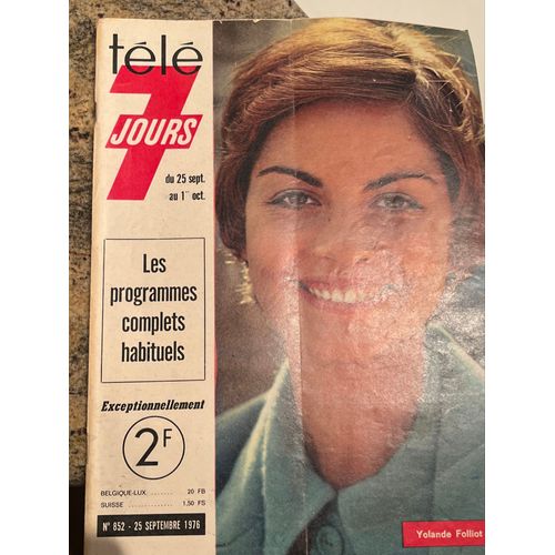 Télé 7 Jours, Numéro 852