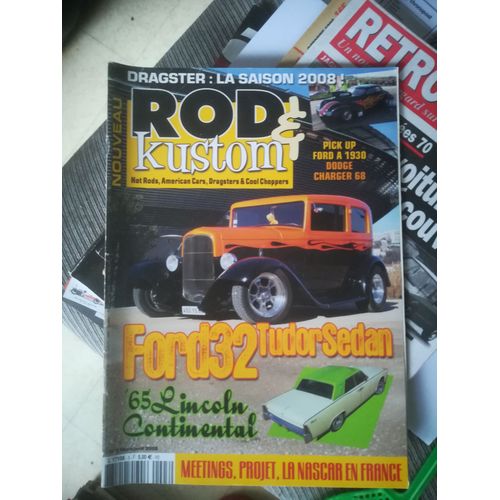 Rod Et Kustom Magazine 3 De 2008 Lincoln Continental,Ford 32 Sedan,Altered Juva 4,Dodge Charger,Pick Up Ford 30,Oldsmobile 37,Harley Flh,Chevrolet Apache