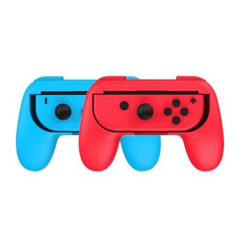 Xcsource 1 Paire Support Poignées Confort Manette Joy-Con Rouge Bleu Pour Console Nintendo Switch Ac777