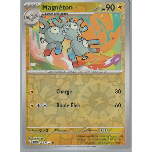 Carte Pokémon - Magnéton - 064/197 - Reverse - Ev3 Flammes Obsidiennes