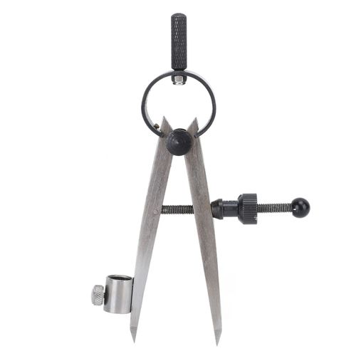Pied à coulisse à ressort plat, séparateur de boussole en acier verrouillable réglable de 75mm avec manchon pour stylo