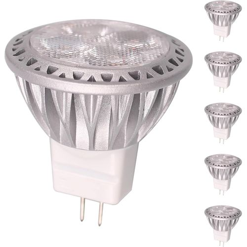 Mr11 Led Bulbs Cool White Gu4 Spot Light Bulb 6 Pack,12v 3w 6000k Mr11 Led Bulb 2pin 35w Halogen Equivalent 250lm 30° Beam Angle Lamp,Not-Dimmable Bulb For Landscape Recessed And Track Lighting