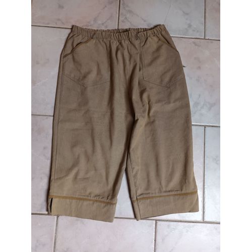 Pantacourt Femme Marron Caramel, Taille 44