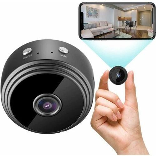 Mini Camera Cachee Enregistreur Petite,Full HD 1080P Micro de Surveillance WiFi,Caméra Video Sécurité Bébé sans Fil Hidden ,Interieur/Exterieur, Noir - Nouveau A9