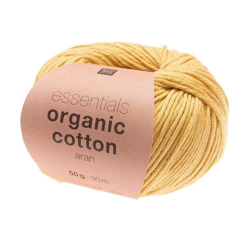 Coton À Tricoter Essentials Organic Cotton Aran - Rico Design 3 Jaune