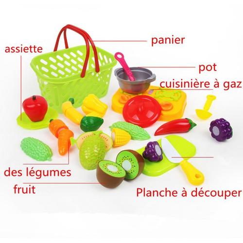 Fruits et legumes jouet a decouper dînette cuisine Jouets Imitation Jeu de  couper de fruits plastique pour enfants